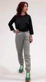 Pantalone in felpa con polsino donna 5