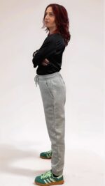 Pantalone in felpa con polsino donna 7