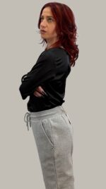 Pantalone in felpa con polsino donna 8