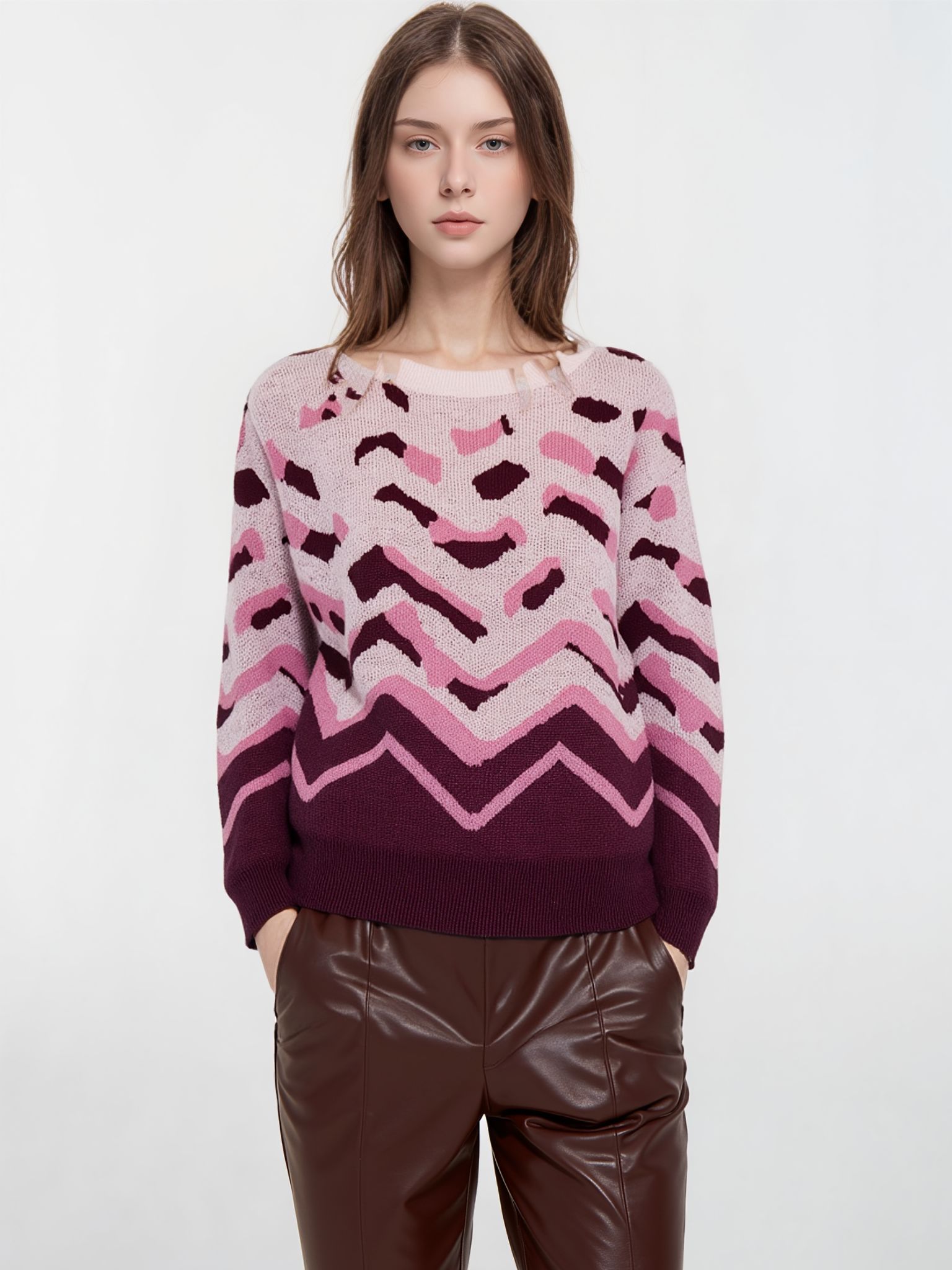 Pullover donna jacquard Pullover donna jacquard